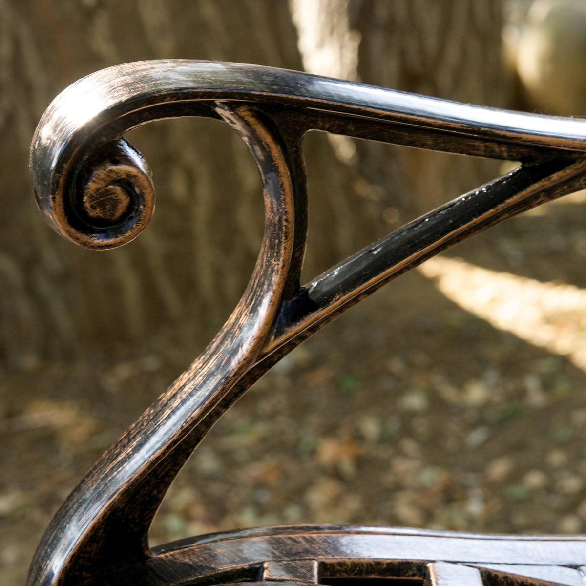 Copper Cast Aluminum Bench G156713