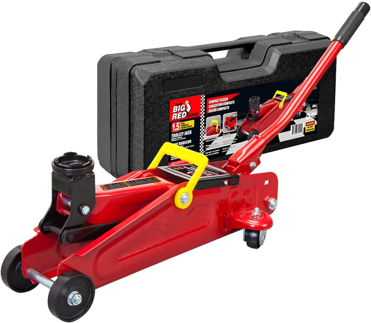 1.5 Ton Hydraulic Trolley Floor Jack with Carrying Case, Pack of 2 Z5708