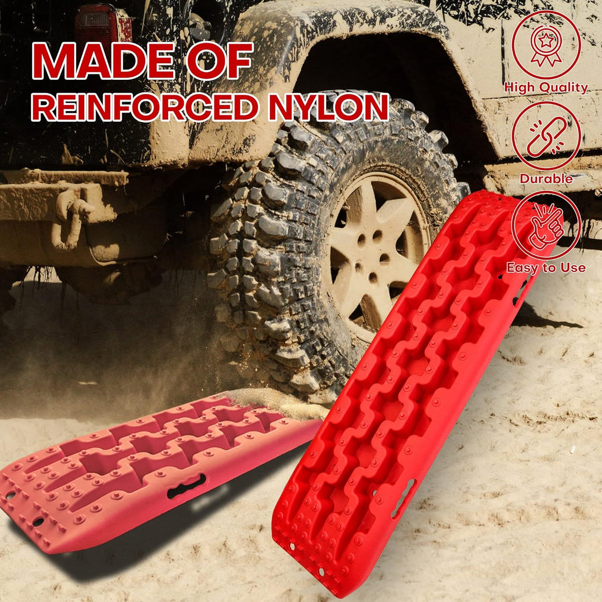 Recovery Traction Tracks 2 Piece Red Q768