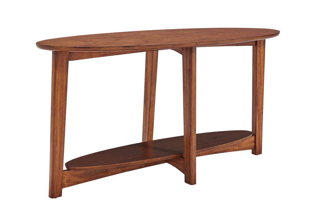60"L Wood Console Table, Warm Chestnut Z48963