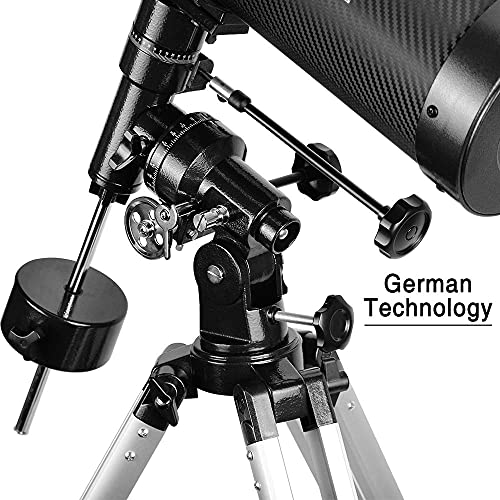 130EQ Newtonian Reflector Telescope with Barlow Lens Smartphone Adapter Moon Filter N518574