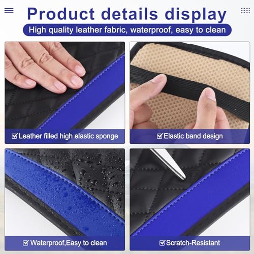 Black PU Leather Car Armrest Cover C225384