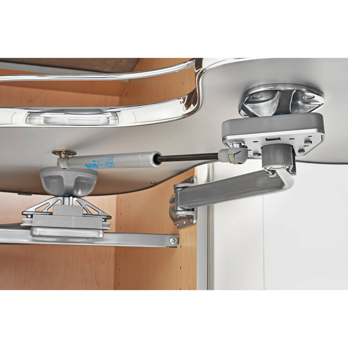 Gray Blind Corner Cabinet Organizer T3151