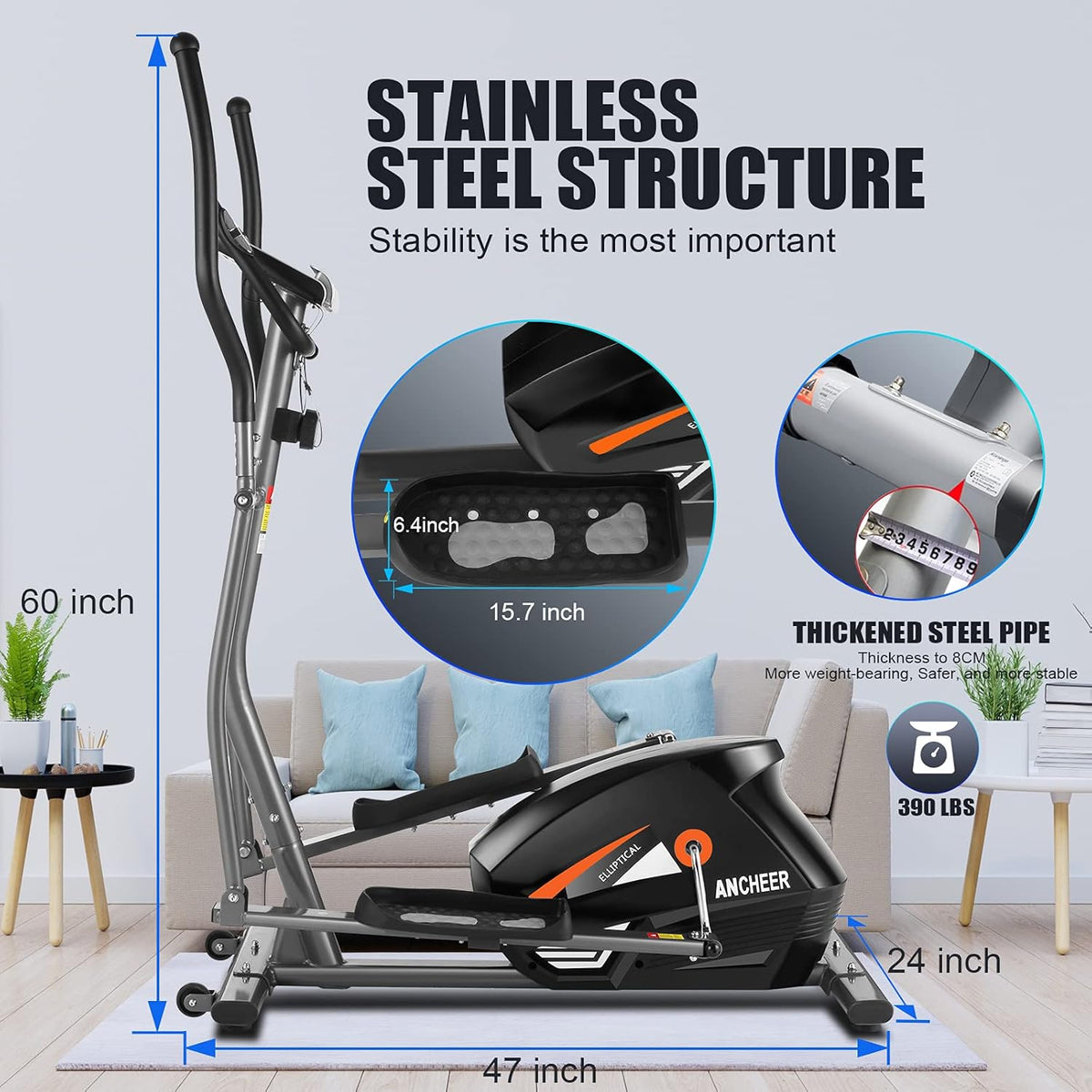 Elliptical Machine with LCD Monitor Y333842