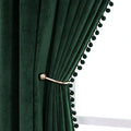 Black Velvet Blackout Curtains 52x96 inch 2 Panels A780