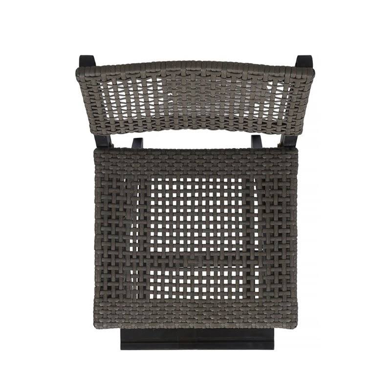 Dark Gray Acacia Wood Outdoor Barstool Set of 2 V7952