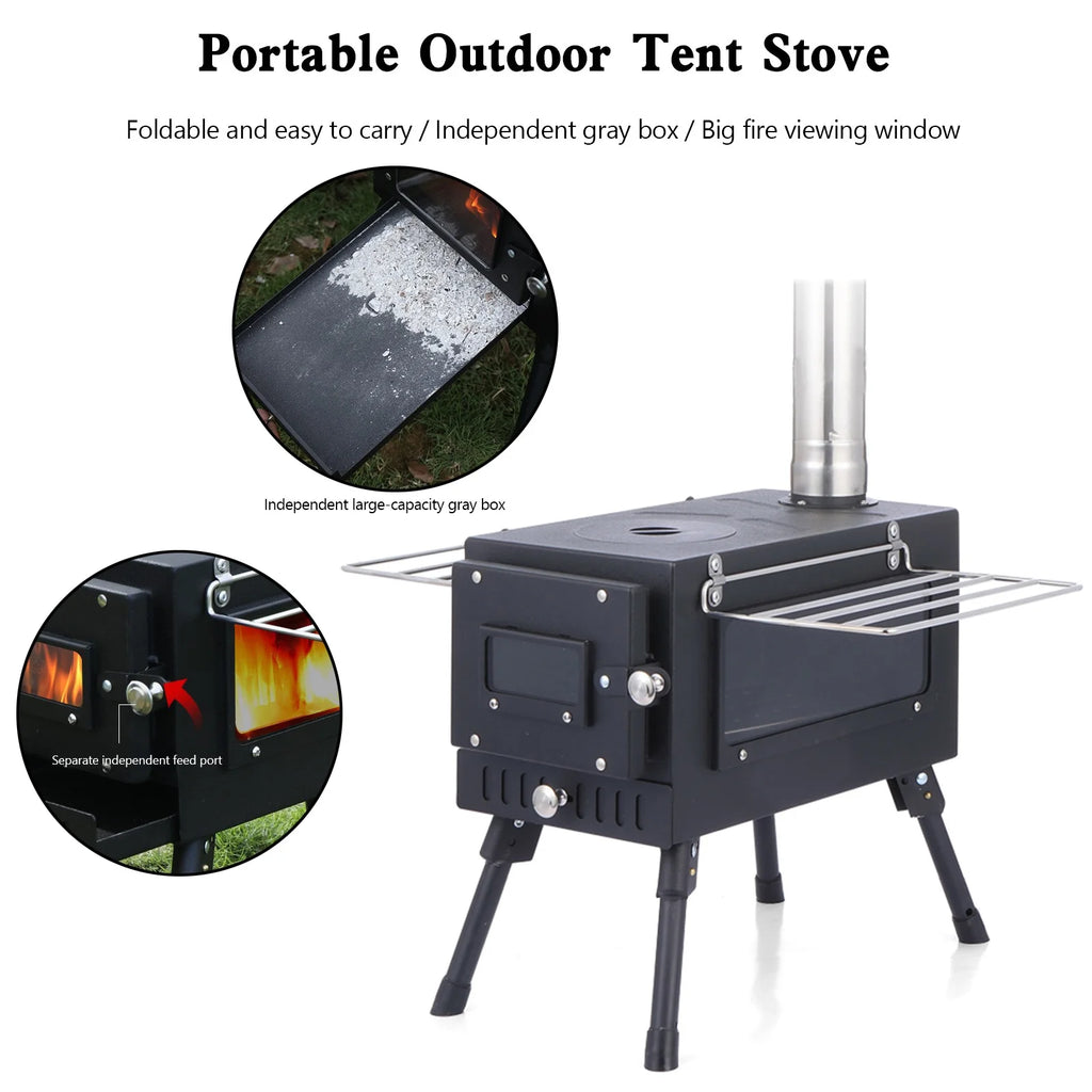Outdoor Wood Burning Stove with Pipe W4815