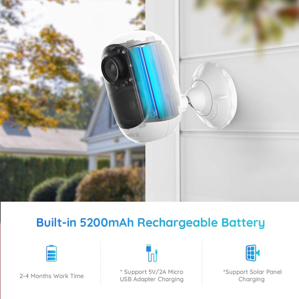 Battery/Solar Powered 1080p Wireless Security Camera System M204
