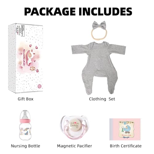 18 Inch Realistic Reborn Baby Doll with Full Body Vinyl I611064