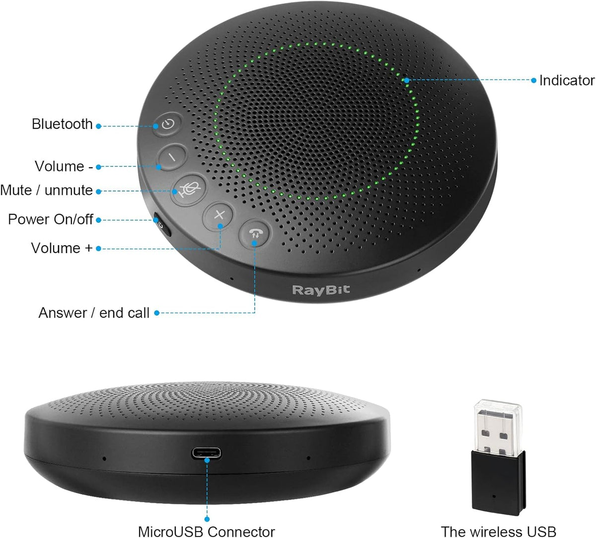 Bluetooth Speakerphone with Microphone N891