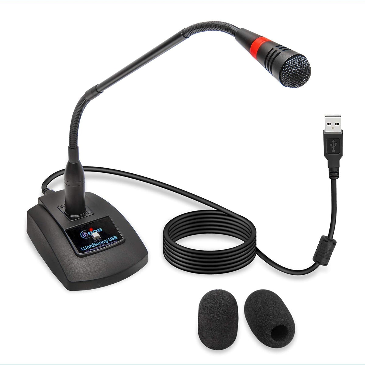 Gooseneck Unidirectional USB Microphone with Mute Button D65616