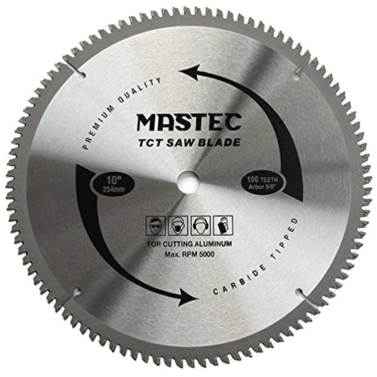 10-Inch 100T Carbide Tooth Saw Blade with 5/8-Inch Arbor E139