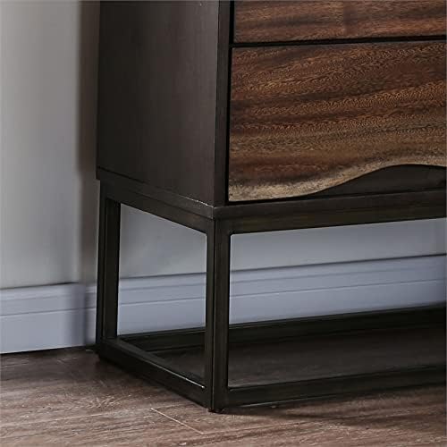 Wood 2-Drawer Nightstand P909