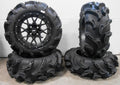 Black 14 Wheels and 27 Tires 4x110 Bolt Pattern K92566