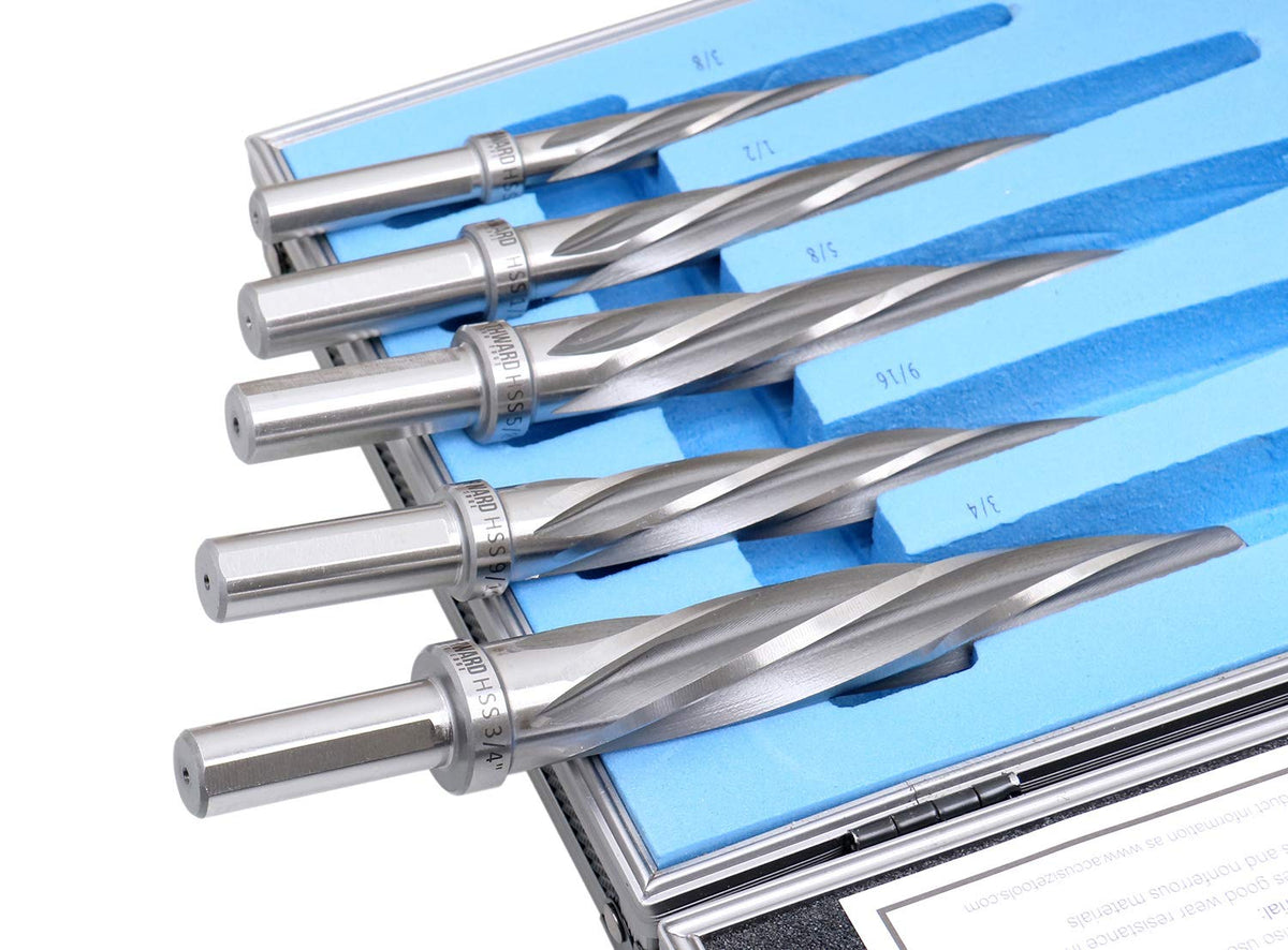 5 Pc H.S.S. Spiral Flute Car Reamer Set D1388