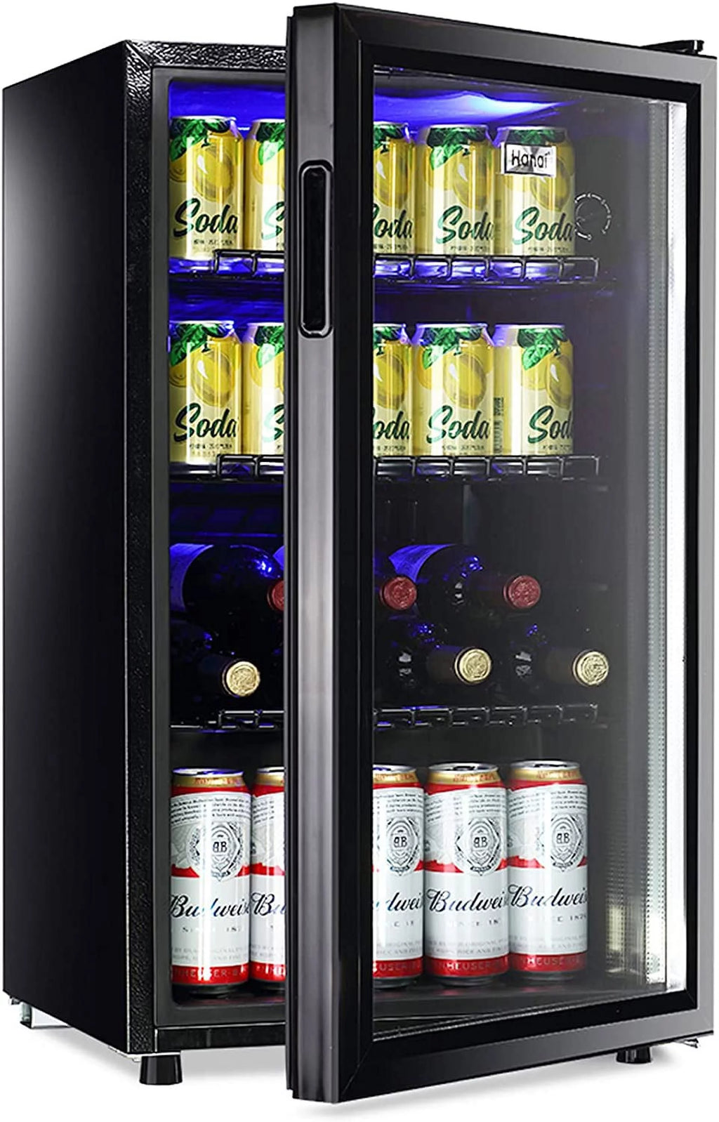 100 Can Capacity Compact Beverage Refrigerator with Glass Door G4284
