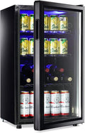 100 Can Capacity Compact Beverage Refrigerator with Glass Door G4284