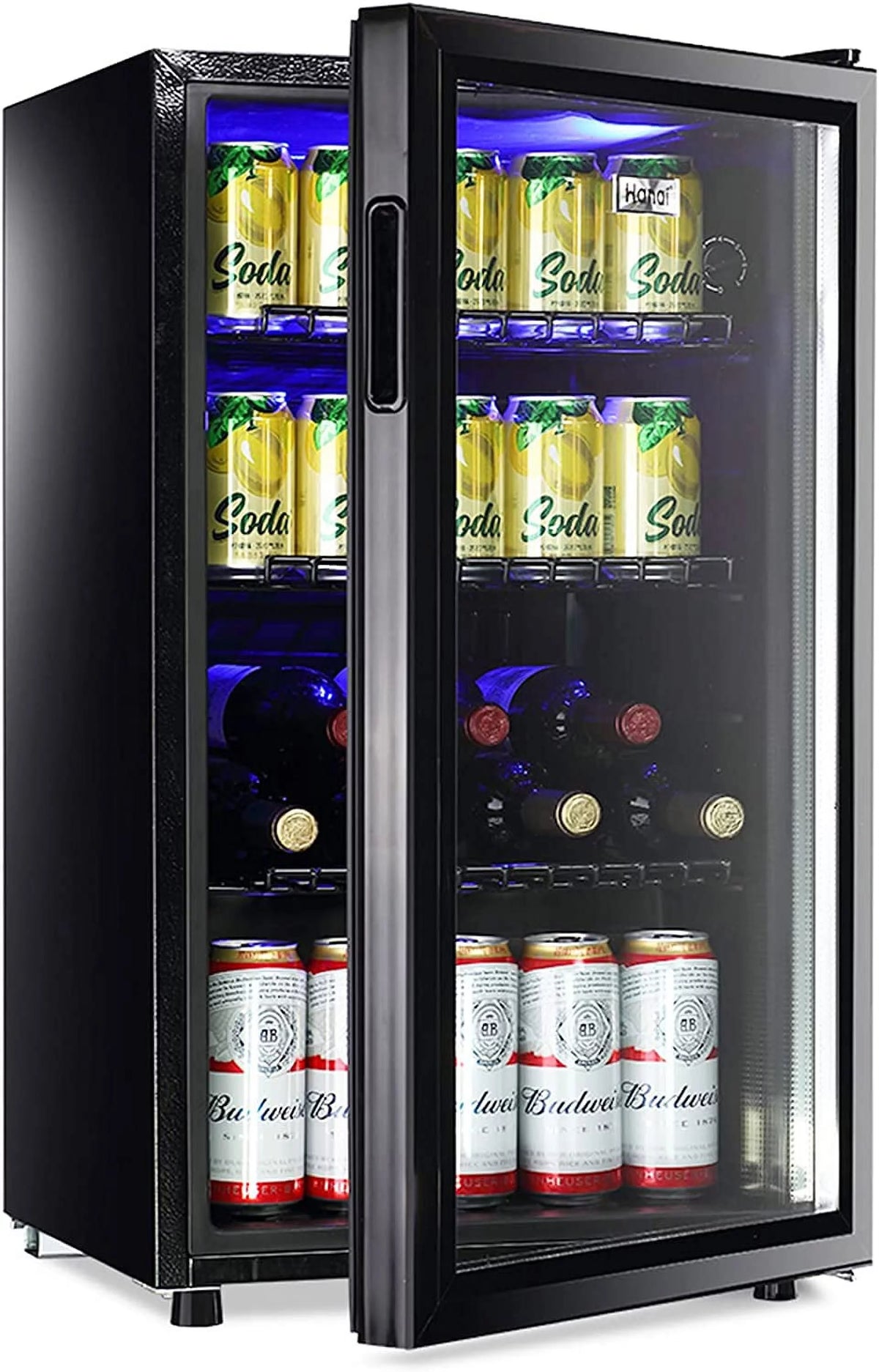 100 Can Capacity Compact Beverage Refrigerator with Glass Door G4284