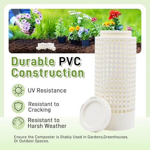 2-Pack White PVC Worm Compost Bin P938721