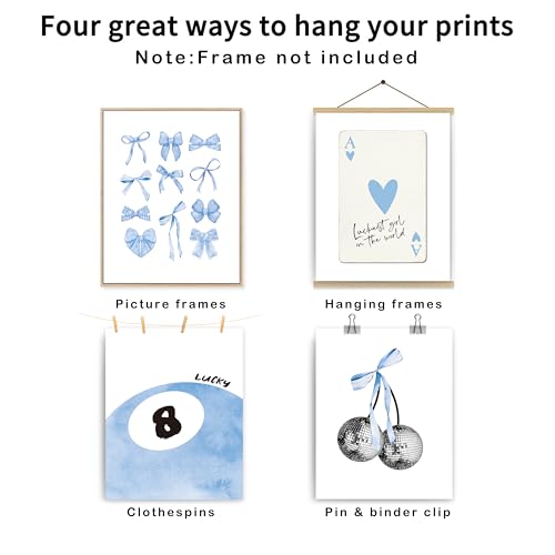 Pink Coquette Preppy Wall Art Prints Set of 4 G56486