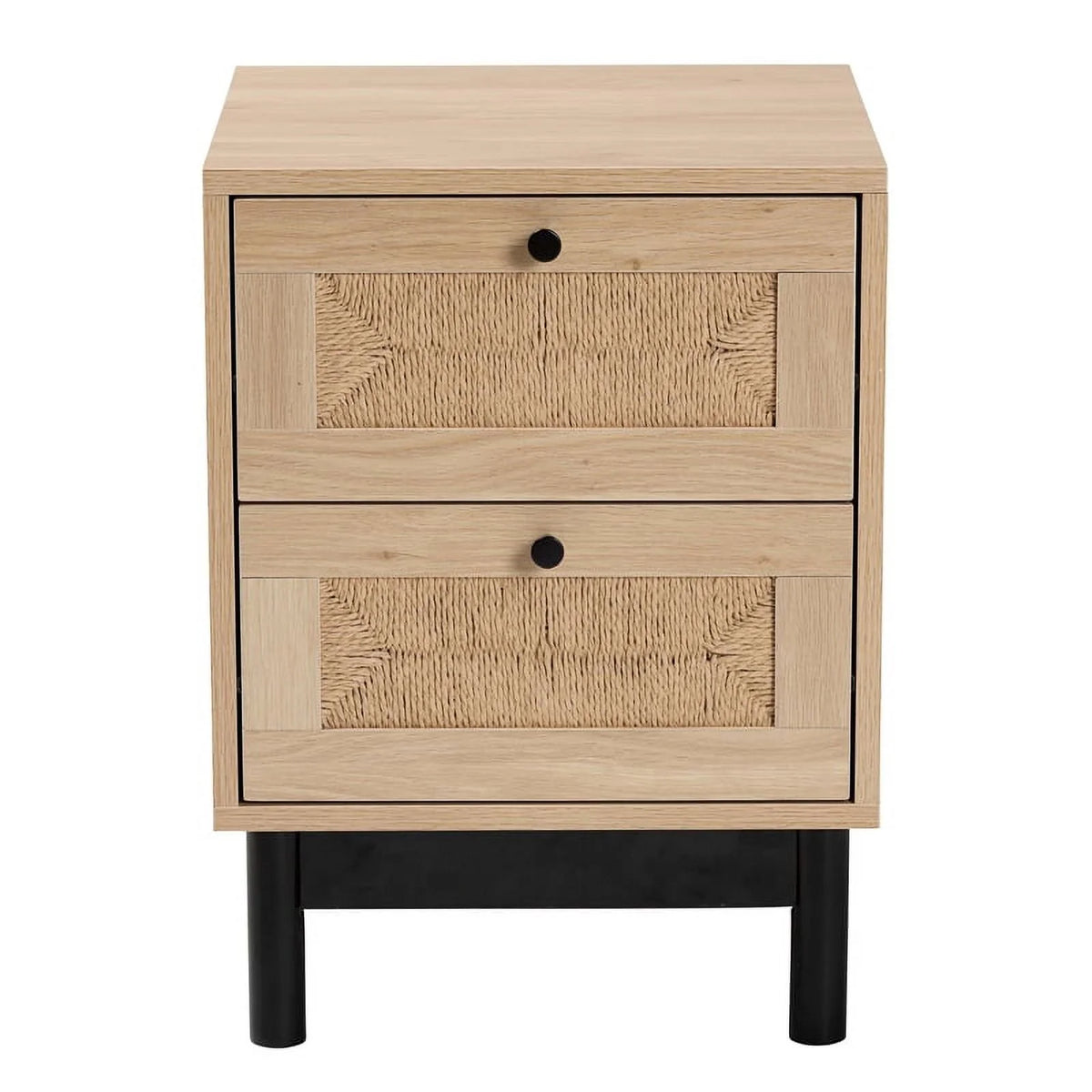2-Drawer Mid-Century Wood End Table K599