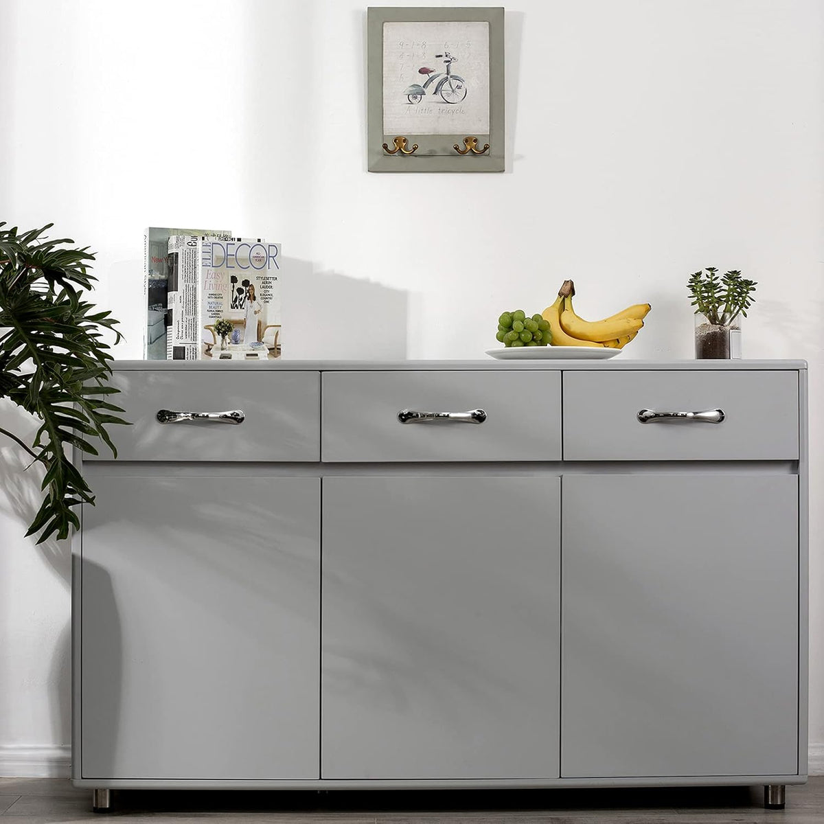 White Wooden Kitchen Cabinet with Drawer and 2 Shelves U91038