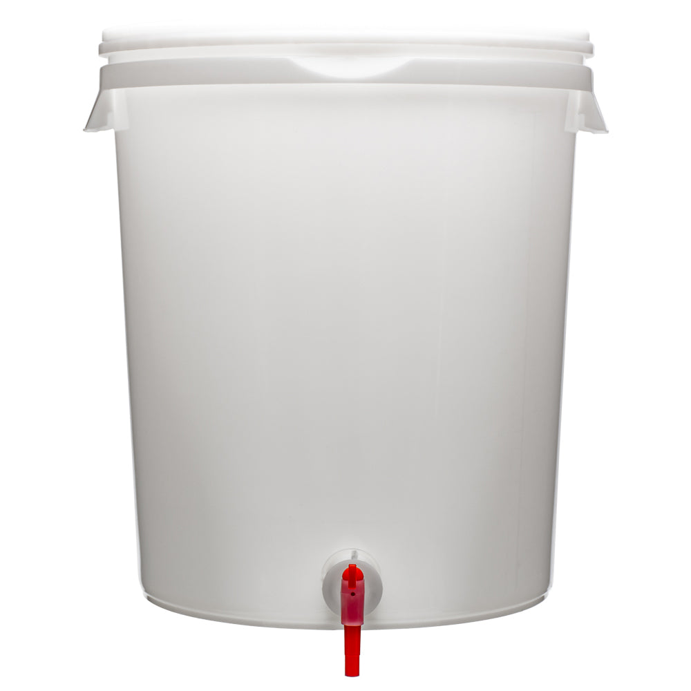 6 gal. Round White Plastic Beverage Dispenser C160831