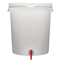 6 gal. Round White Plastic Beverage Dispenser C160831