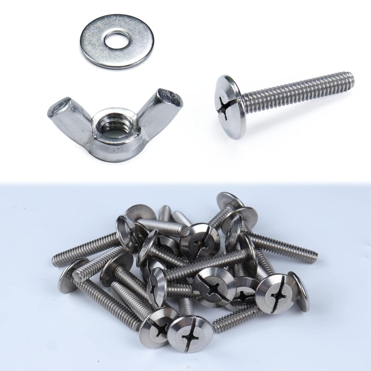 1/4'' X 1? 100Pairs Stainless Steel Bolts, Nuts, and Washers O14620
