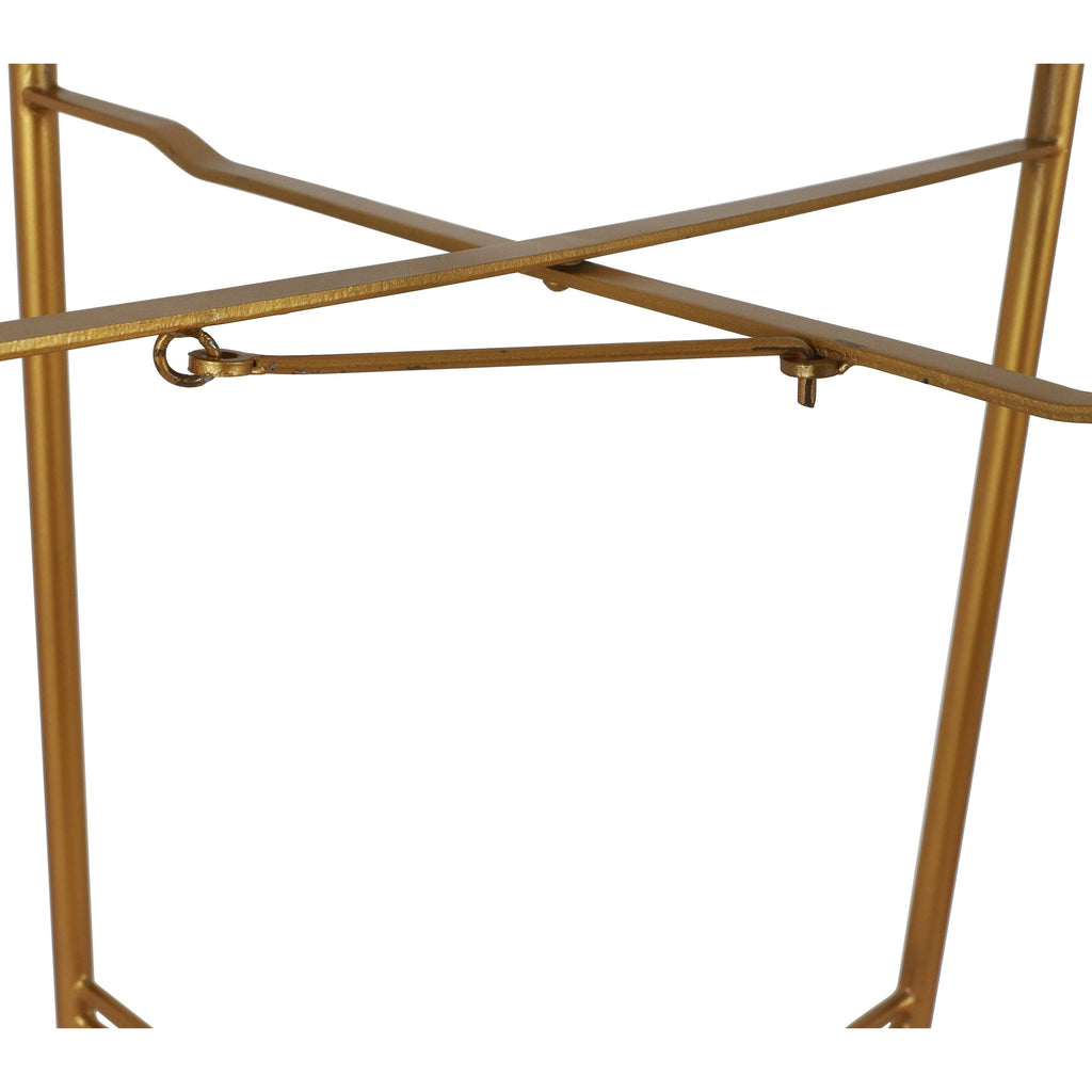 Gold Folding Accent Table Y213622