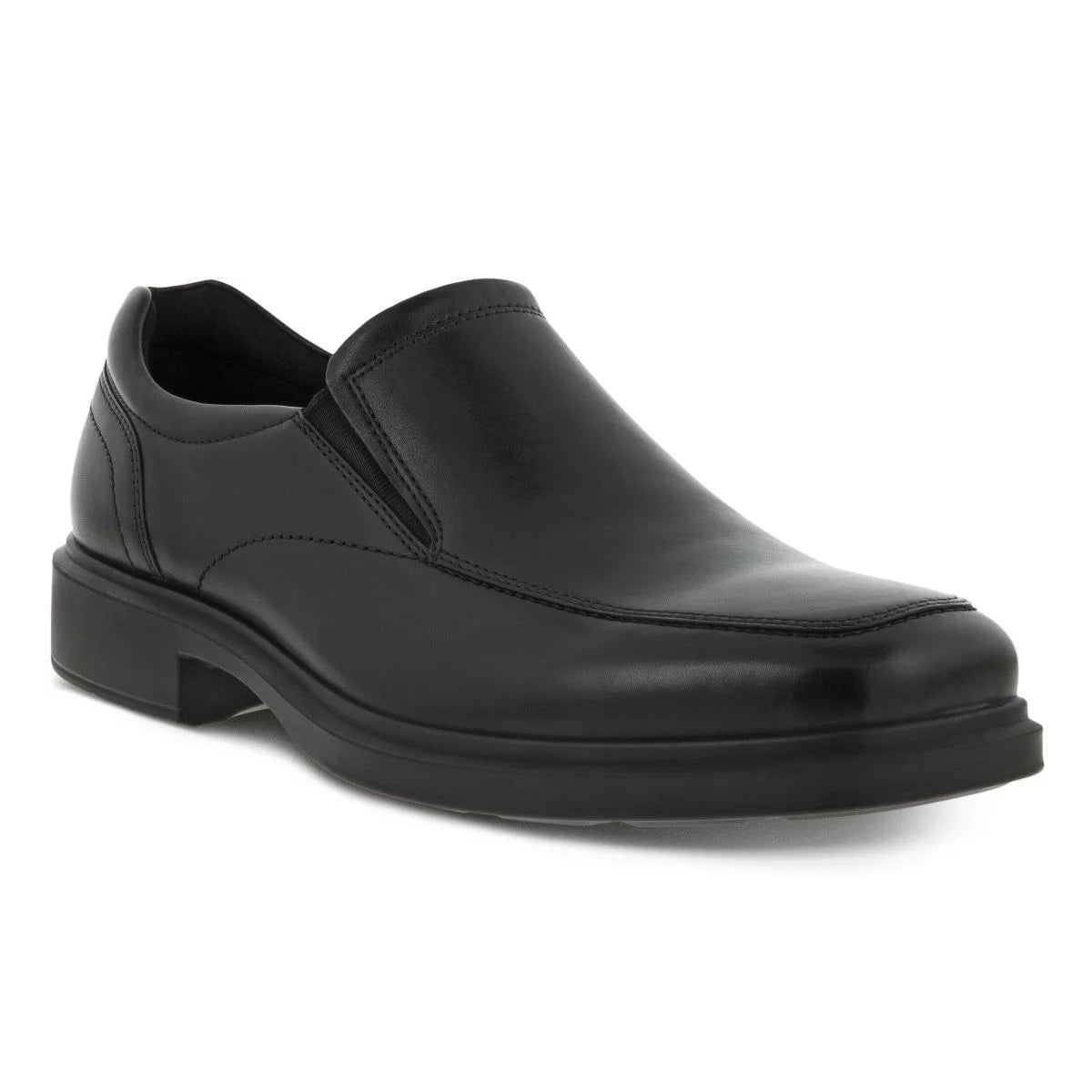 Black Leather Slip-on K519