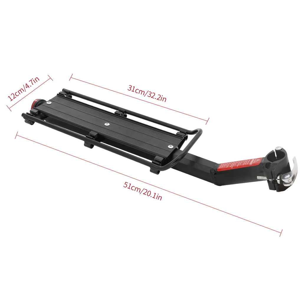 Aluminium Alloy Rear Bike Cargo Rack with Reflector P6993