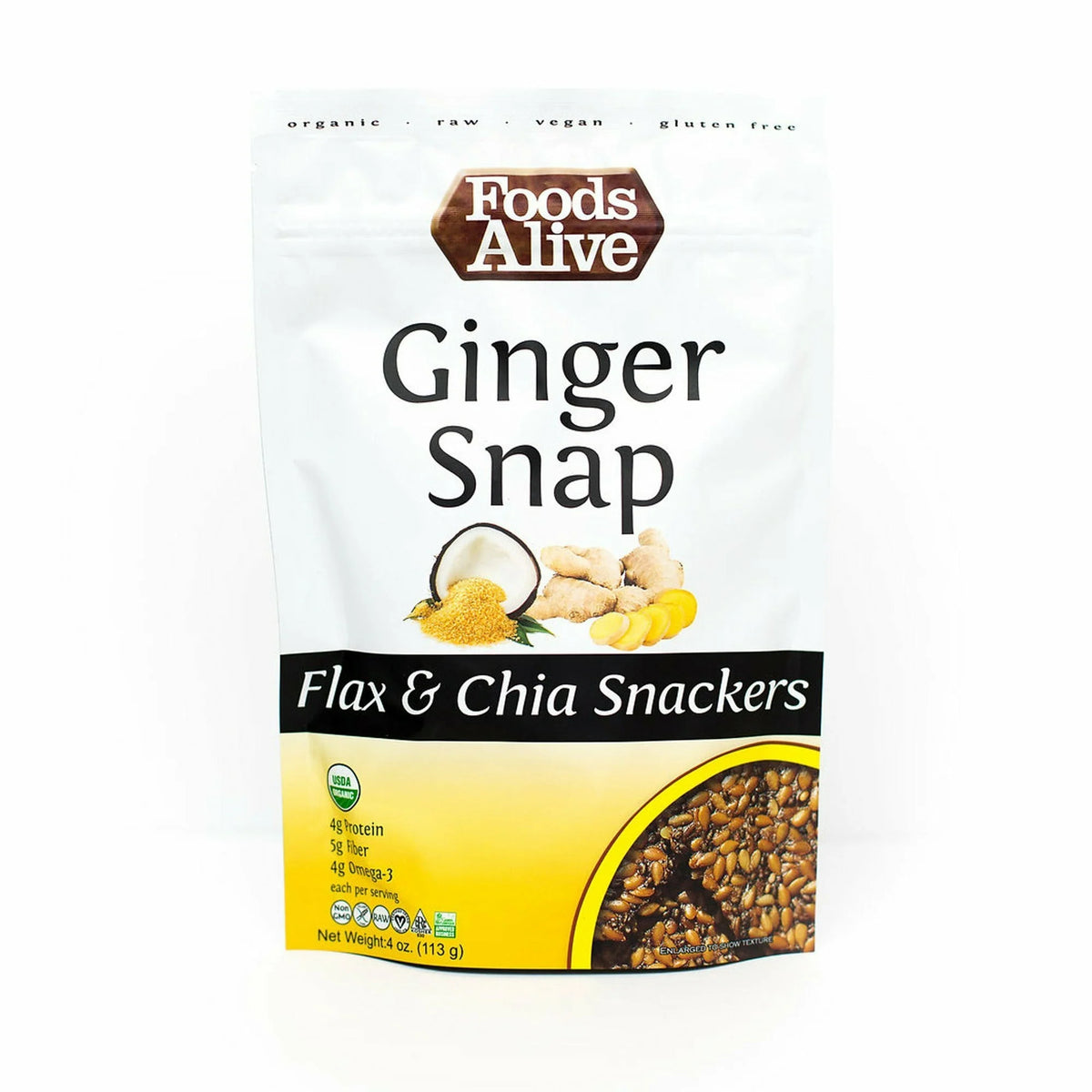 Organic Ginger Snap Snack Crackers 4 oz K418658