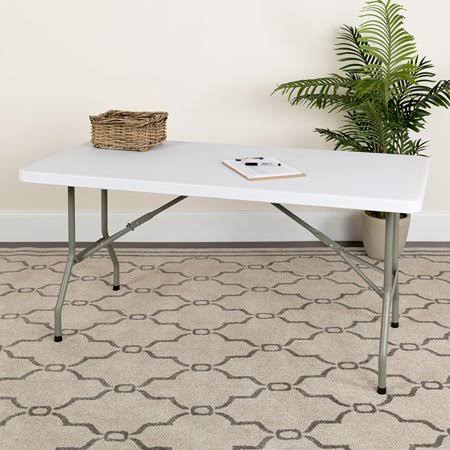 Granite White Plastic Folding Table V330562