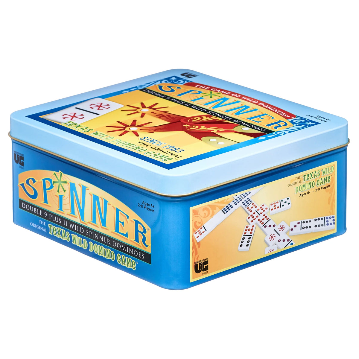 Spinner Game of Wild Dominoes in On-the-go Travel Tin B134