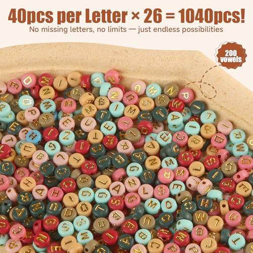 60 Set DIY Wine Glass Charms with Letter Beads, Gold Bead Charms and Rings A7254