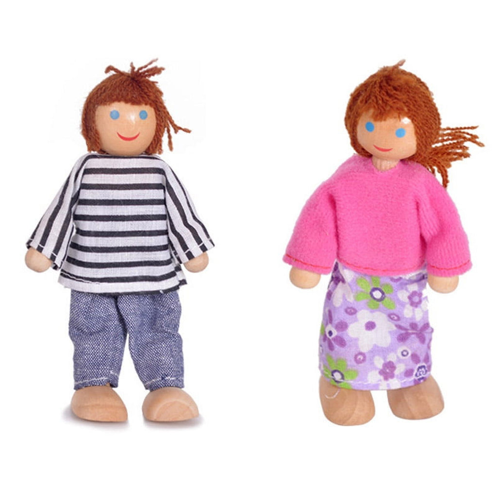 Miniature Dolls House Family 7 People Doll Toy B23459