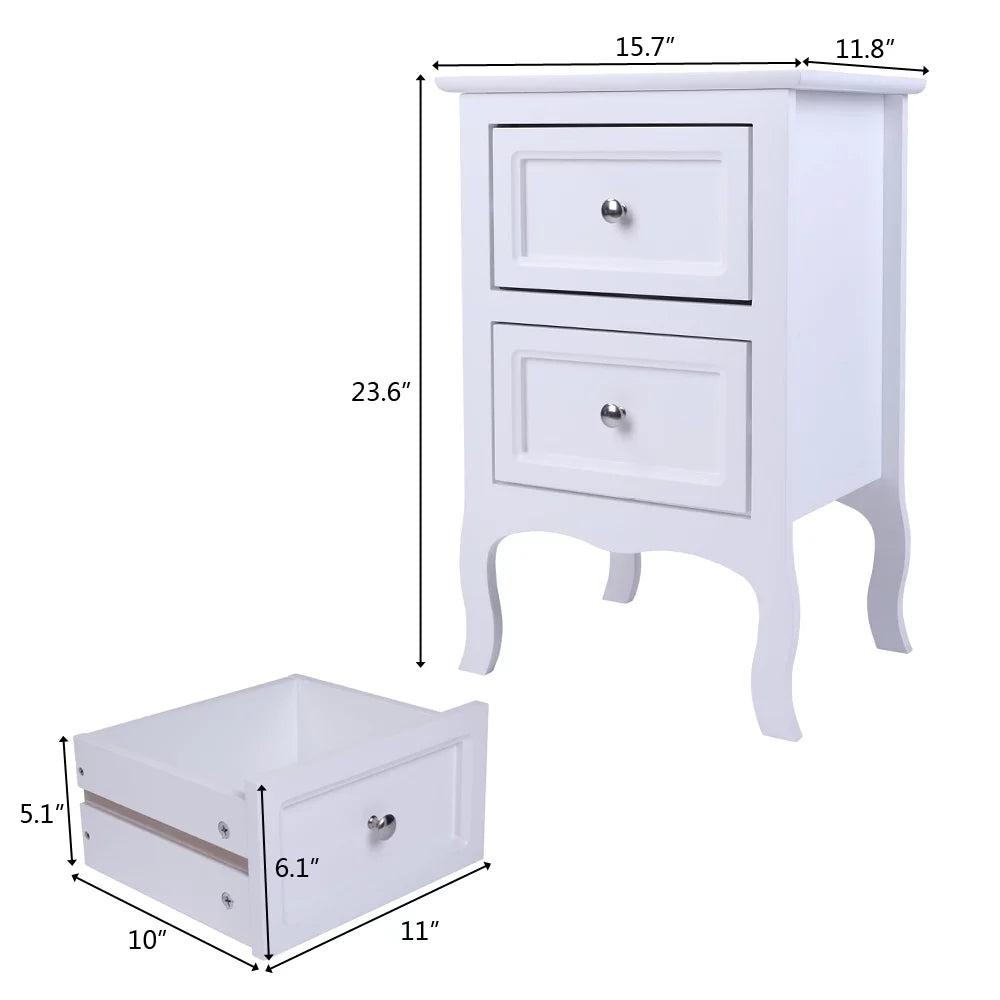 Nightstand with 2 Drawers L391