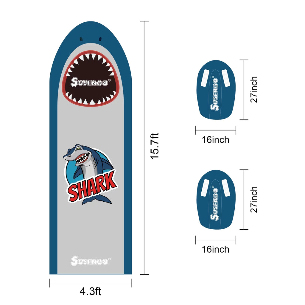 Inflatable Lawn Water Slide with 2 Bodyboards, 15.7x4.3ft N22388