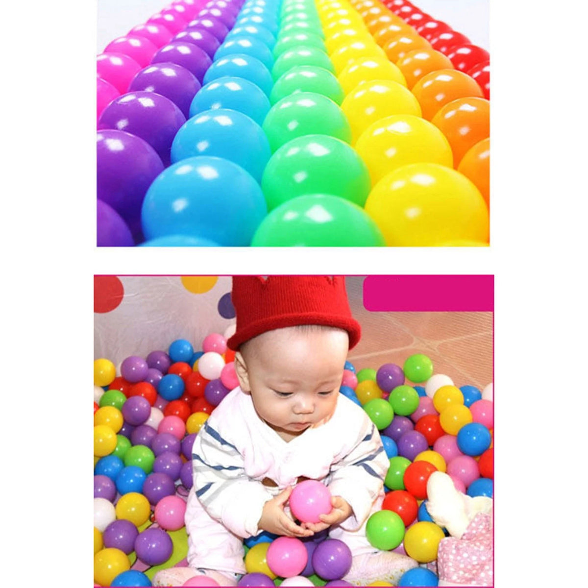 50PCS 5.5cm Soft Plastic Ocean Balls J1262