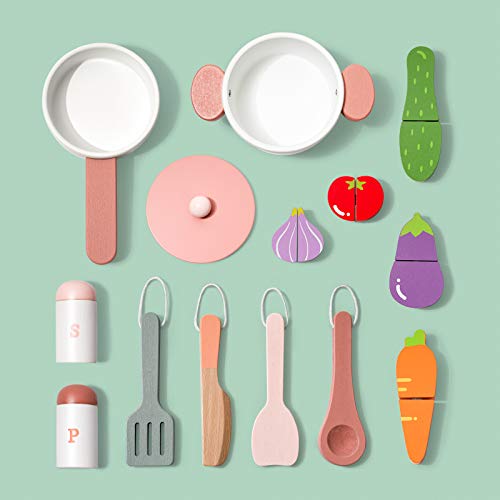 Wooden Kids Pretend Play Kitchen Set U37240