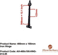 Antique Iron False Hinge Front 18.2 Inch x 8 Pack Black Powder Coated K240131