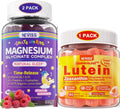 Sugar Free Lutein Gummies 60 Count + Magnesium Glycinate Gummies 120 Count J503202