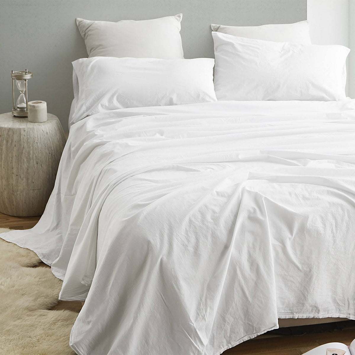 King Washed Percale Sheet Set N885798