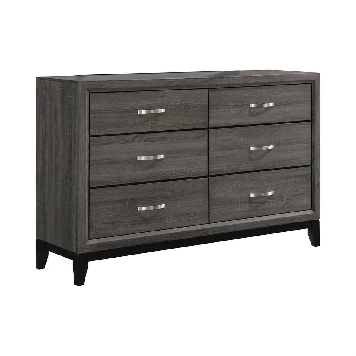 4-piece Grey Oak Bedroom Set X8717