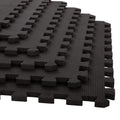 Interlocking EVA Foam Floor Tiles, Set of 6, Black P88851