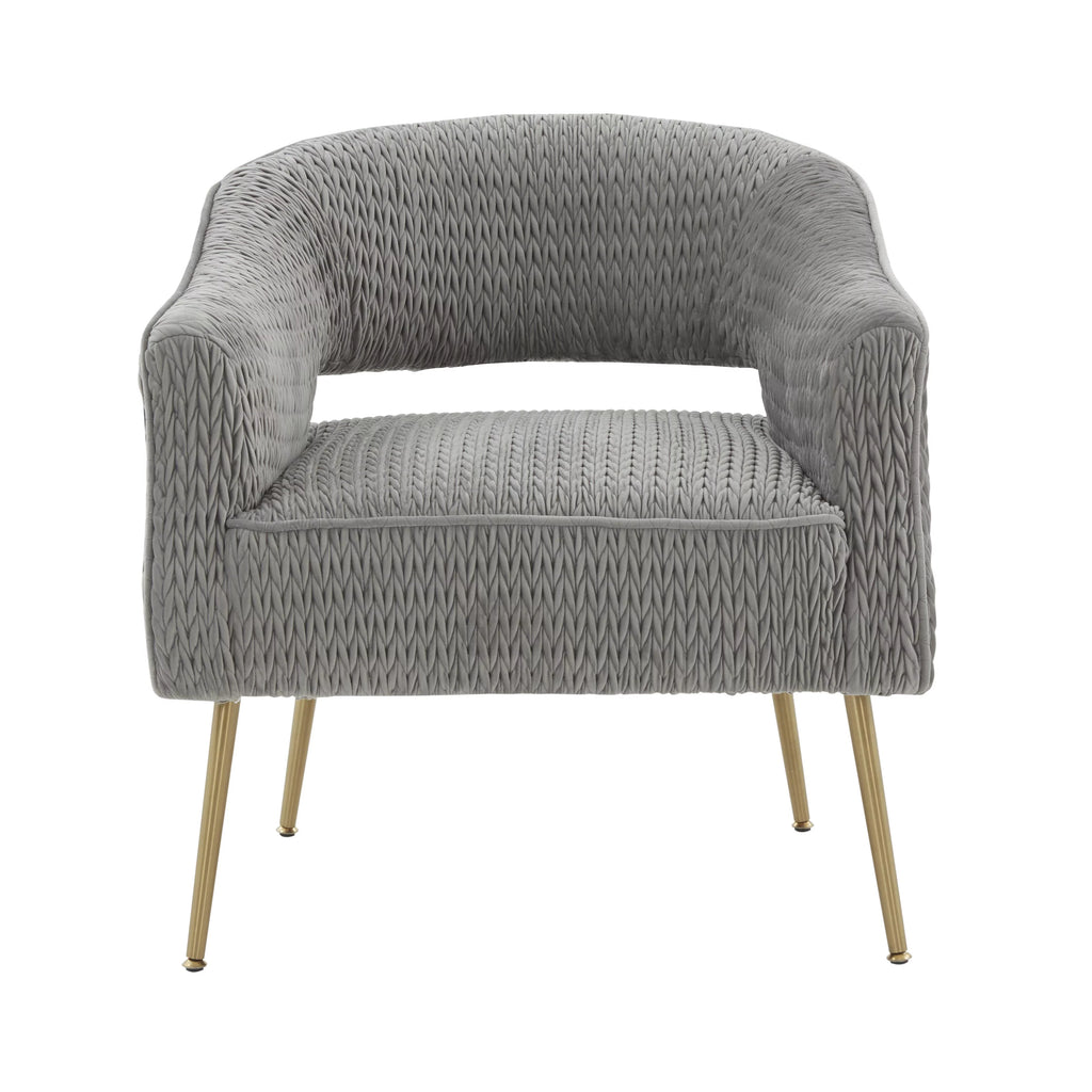 Grey Velvet Accent Chair R9075