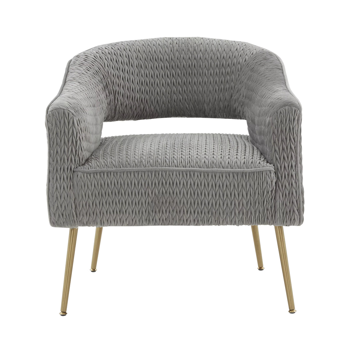 Grey Velvet Accent Chair R9075