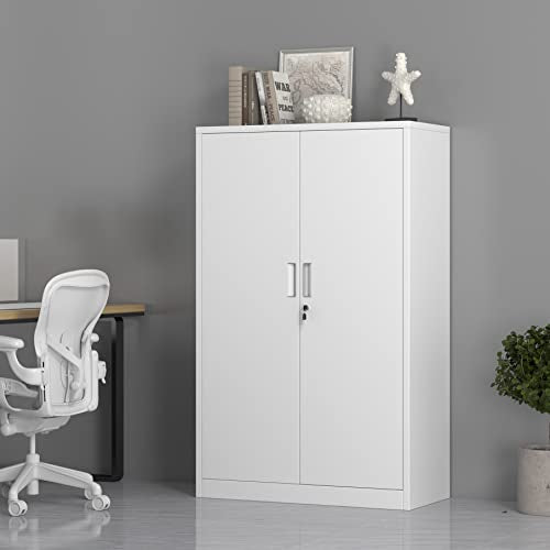 Black 3 Shelf Locking Metal Storage Cabinet J148158