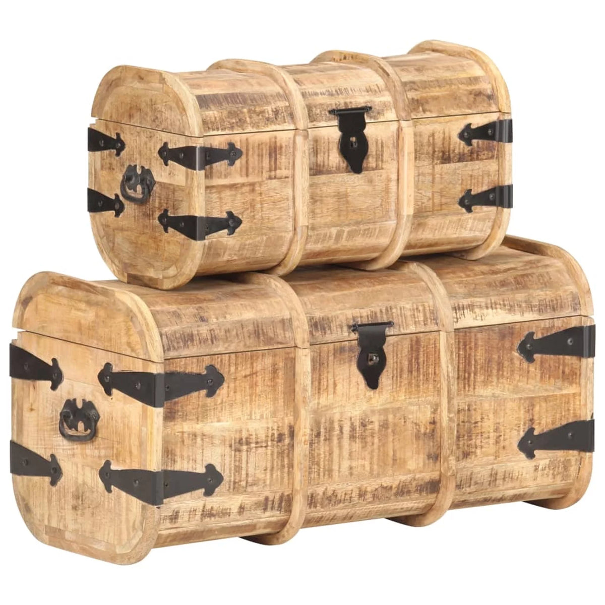 2 Piece Mango Wood Storage Chest L5420